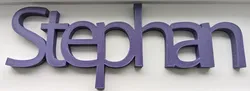 Name tag Stephan in big 3D letters