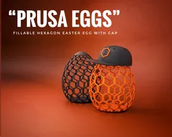"Prusa Eggs" - Cool Hexagon Easter Eggs with Cap