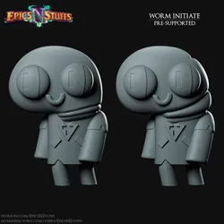 Worm Initiate (2 variants), Cult of the Lamb Miniature, Pre-Supported