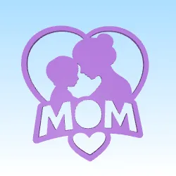 Creality Cloud | Wallart motherday Mom heart | ملفات الطابعة ثلاثية الأبعاد
