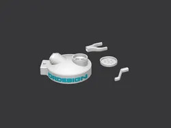 Fișiere pentru imprimante 3D | Fișier 3MF | Airbrush-Reinigungsdeckel V2 inkl. Airbrushhalter