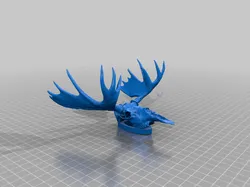 Moose Skull Refrigerator Magnet