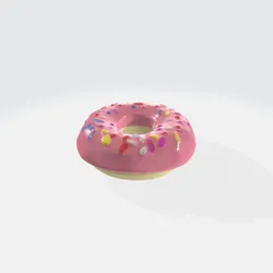 3D Donut Model - Realistic Glazed Donuts with Sprinkles
