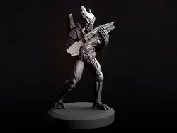 Alien Warrior C 3D Print Model in Figurines 584431