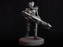 Alien Warrior Support 3D Print Model in Figurines 584427