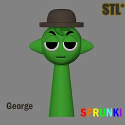 Characters & Creatures STL تنزيل - 3D Sprunki Incredibox George Sprunki STL 3D Character Fanart - FnFLab