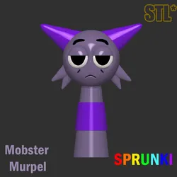 Characters & Creatures STL تنزيل - Sprunki Incredibox Mobster Murpel STL 3D Character Fanart - FnFLab