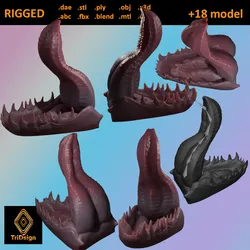 Dragon Tongue Sextoy Rigged Highpoly