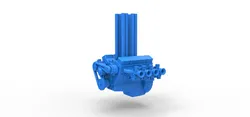 Engine V8 for Hot rod Version 3 Scale 1 to 25 3D Print Model in Vehicle 584694