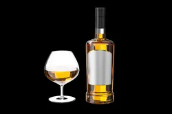 Gin Bottle with Glass