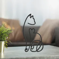 Home Decorations & Ornaments STL Download - Desktop Line Art - Catby OALPO