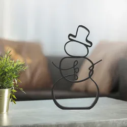 Home Decorations & Ornaments STL indir - Dekstop Line Art - Snowman - OALPO