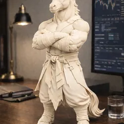 Muscular Horse Warrior STL | Bodybuilder Horse Statue | Anthropomorphic Horse Fighter | 3D Printable Fantasy Figure