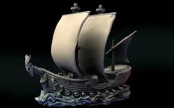 Ship 3D Print Model in Figurines 584433