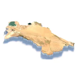 Turkmenistan terrain map
