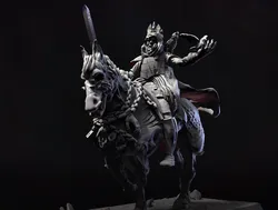 Undead Skeleton Horse Rider B 3D Print Model in Figurines 584438