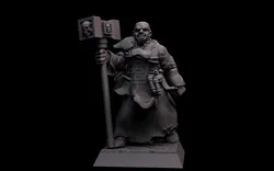 Warrior Priest Friedger Glockenton 3D Print Model in Figurines 584628
