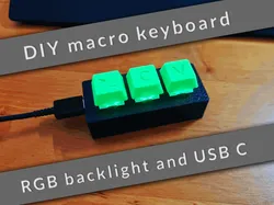 Customizable DIY macro keyboard RGB backlight USB C