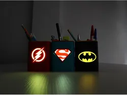 DC SUPERHERO PENCIL HOLDERS WITH LIGHT