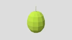 Low Poly Cartoon Olive