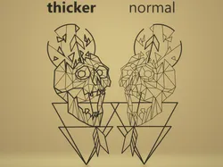 Low poly Skull shot by arrow