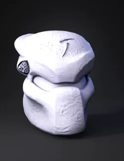 sci fi helmet with textured bumpy surface and inner hex mesh lining