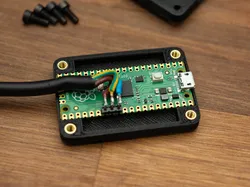 Small Raspberry Pi Pico case with built in cable retainer