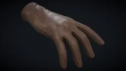 Antique leather glove