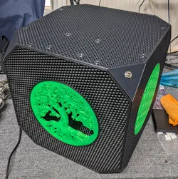 Cube mATX PC case with ATX power supply