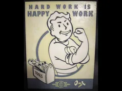 Fallout - Hard Work - Vault Poster