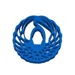 Free Badges & Coins STL Download - Crane Tsuba Bokkenby Golkrist