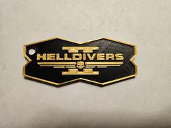Helldivers 2 Keychain with ridge