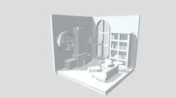 Low-poly living room