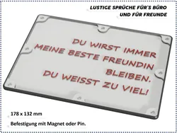 Lustige Sprüche für Büro und Freunde - Beste Freundin