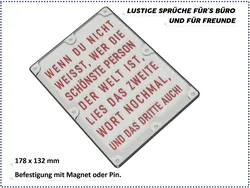 Lustige Sprüche für Büro und Freunde - Schönste Person