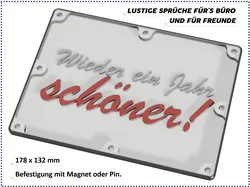 Lustige Sprüche für Büro und Freunde - Wieder ein Jahr