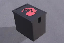 Red mana Mtg deck box for 120 sleeved cards commander