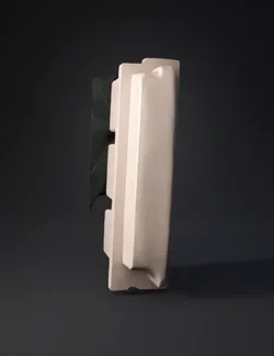 white keyboard keycap plastic curved top with hollow underside and t