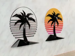 Geometric Retro Miami Background (2 versions)