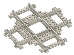 Lego compatible straight crossing (full and short versions)