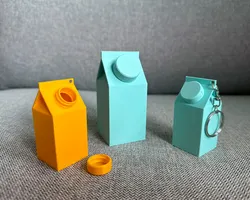 Milk/juice box with a usable cap