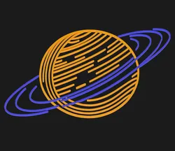 Minimalistic 2D Planet with Rings