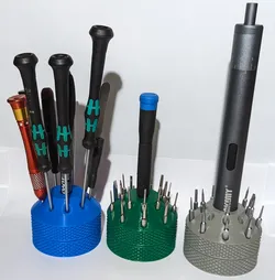 Rotating Screwdriver Stand with optional printed bearing