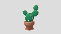 Cartoon Cactus and Pot 1