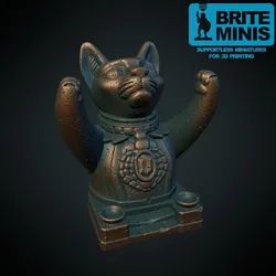 Cat god statue/altar - Hair tie holder (Supportless, FDM-friendly)
