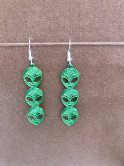 Earring Alien Face pendant