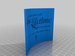 Free Home Decorations & Ornaments STL Download - Lifetime Plaqueby SMT_M 🦊