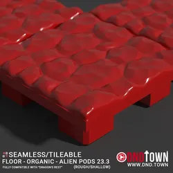 3D Modular Dungeon Tile: Floor - Organic - Alien Pods 23.3 (ROUGH/SHALLOW) - DnD Town Minis (www.dnd.town)