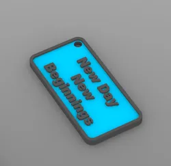 3D quote keychain 1