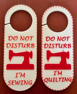 Do Not Disturb Door Hanger - Sewing (Multiple Languages)